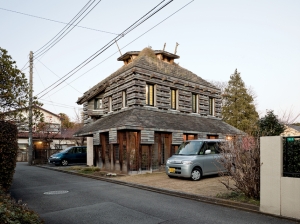 The Charred Cedar House is treated with an ancient Japanese technique that seals the wood against rain and rot.